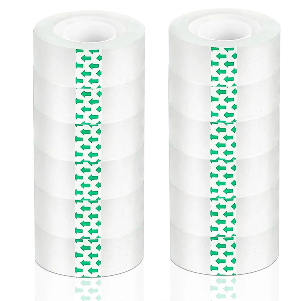  Transparent Tape Refills 12 Rolls 18 mm x 25.4 m 1-inch Core — product photo