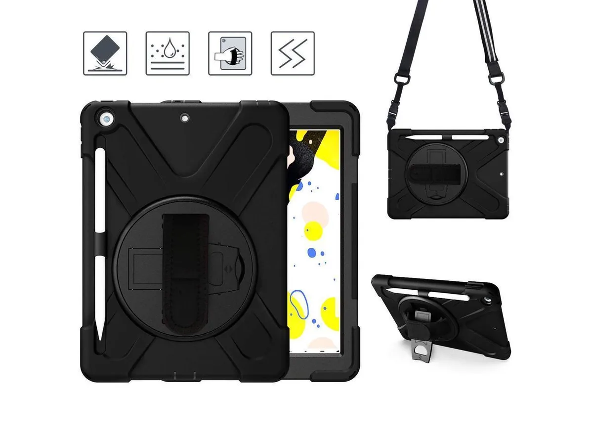 BONAEVER BONAEVER A2602 10.2 inch iPad case with 360° kickstand and shoulder strap — product photo
