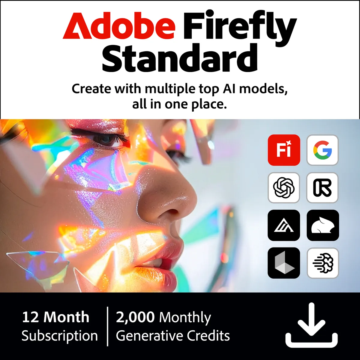 Adobe Adobe 30016164 Firefly Standard 2000 Credits 12 Months design — product photo