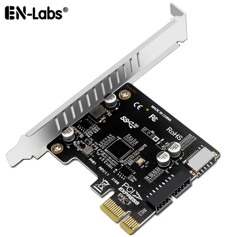 EN-Labs EN-Labs PCIE1X5GUE20FP PCIe to USB 3.2 5Gbps Type-E A Key &amp; USB 3.0 20Pin Header Expansion Card — product photo