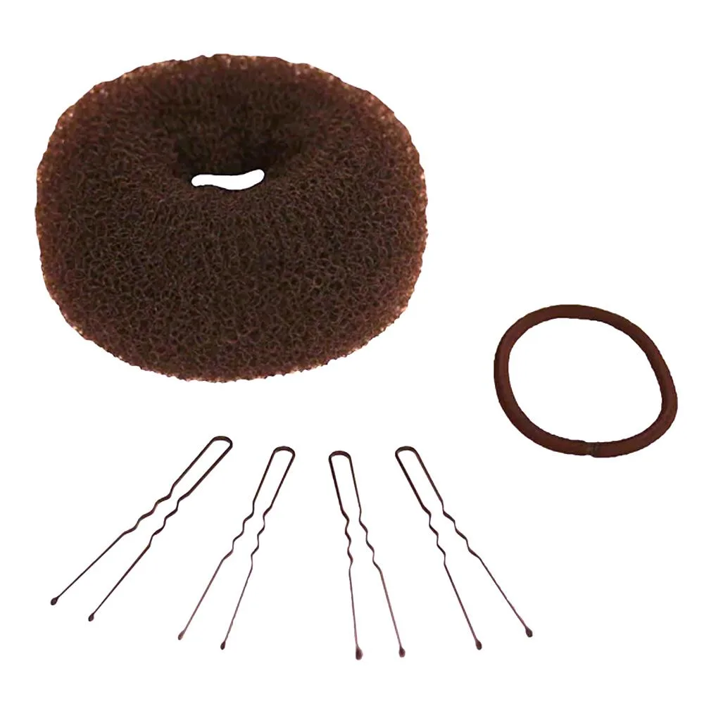 As Seen On TV As Seen On TV 00220 Hair Care Brown Mesh Bun Maker 6 Pieces — product photo