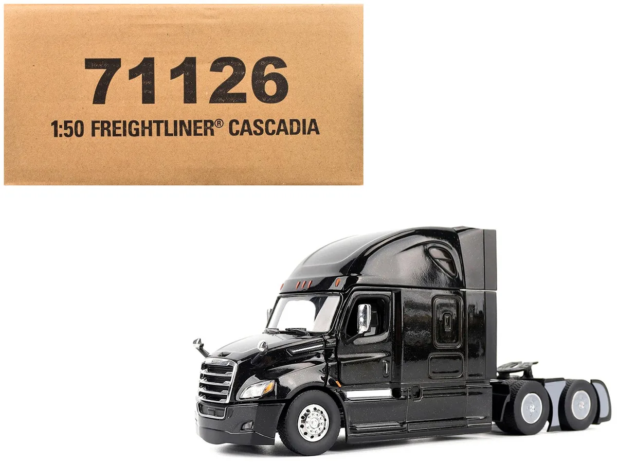 DieCast Masters DieCast Masters Freightliner Cascadia Sleeper Cab Black Transport Series 1/50 — product photo