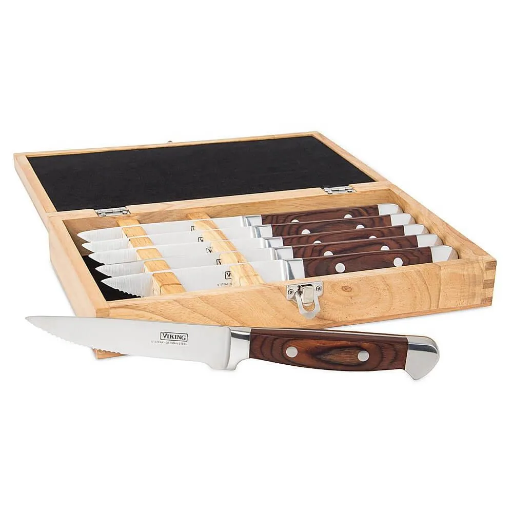 Viking Viking 6-Piece Pakkawood Steak Knife Set Red — product photo