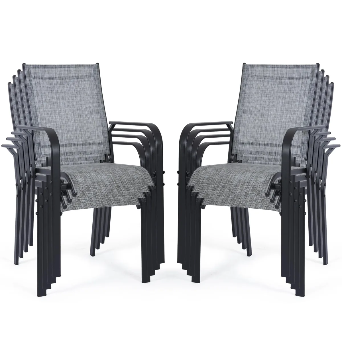 VANBOW VANBOW Patio Chairs Set of 8 Grey — product photo