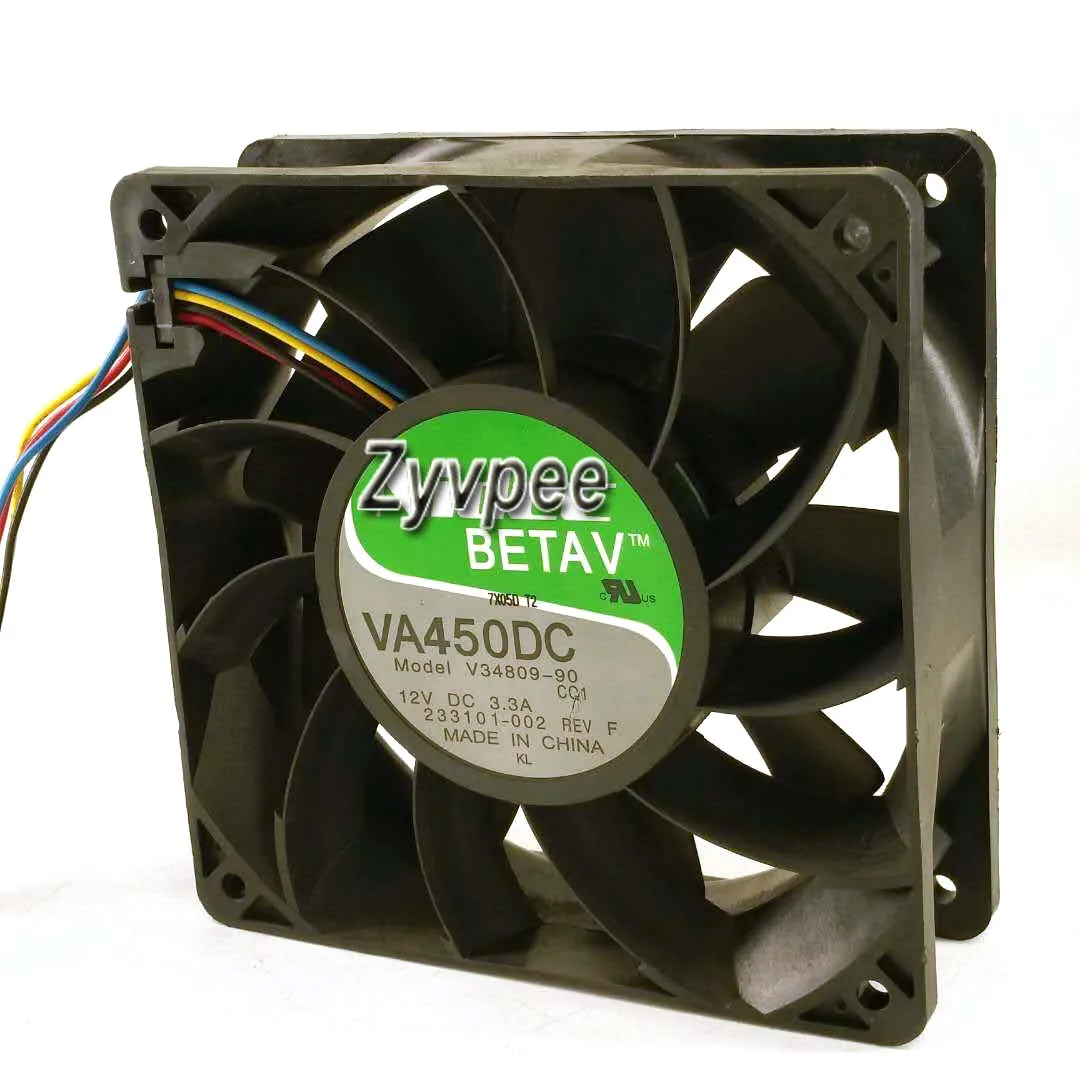 Zyvpee Zyvpee V34809-90 120x38mm 4-pin 3000-3499 RPM >80 CFM case fan — product photo