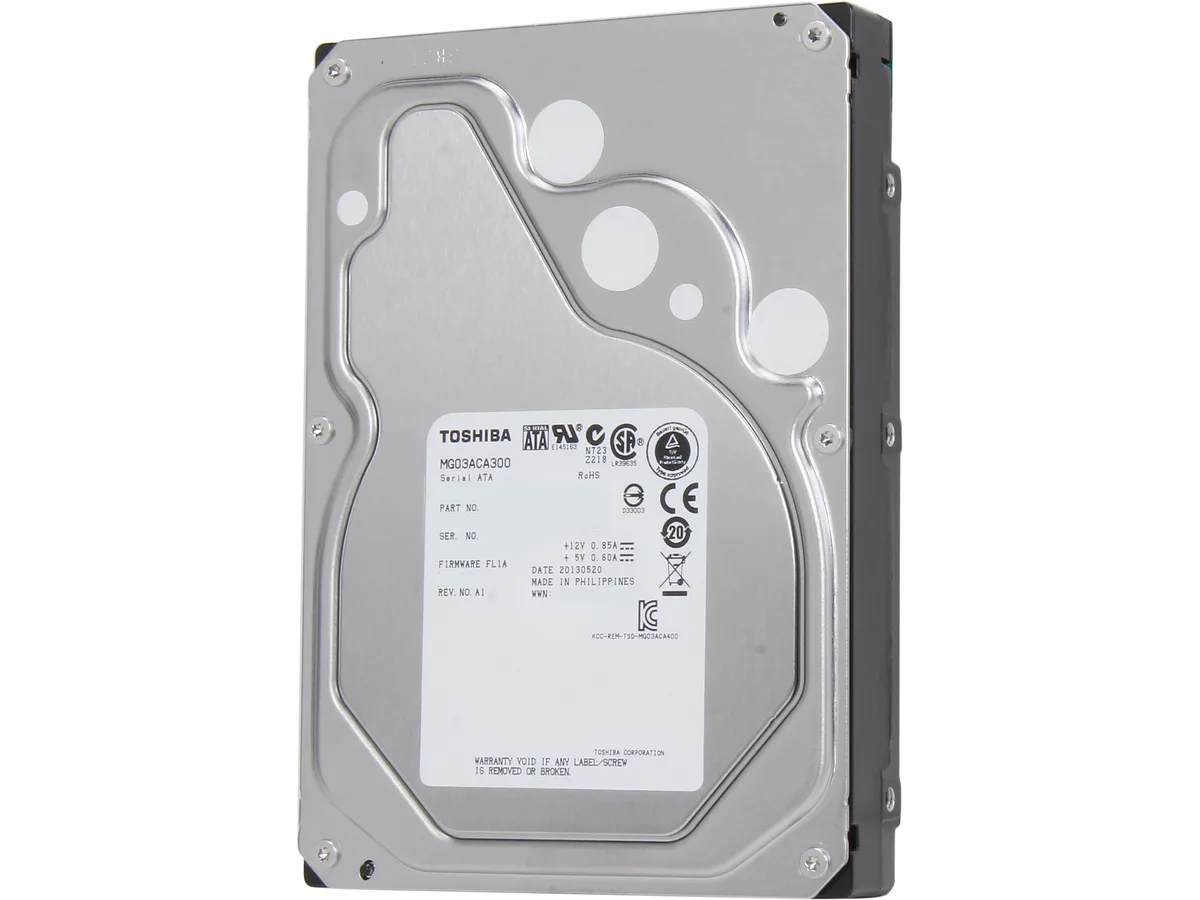 Toshiba Toshiba MG03ACA300 3TB 7200 RPM 64MB Cache SATA 6.0Gb/s 3.5" Internal Hard Drive — product photo