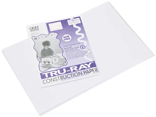 Pacon Pacon 103058 Construction Paper 76 lb 12 x 18 White 50 Sheets — product photo