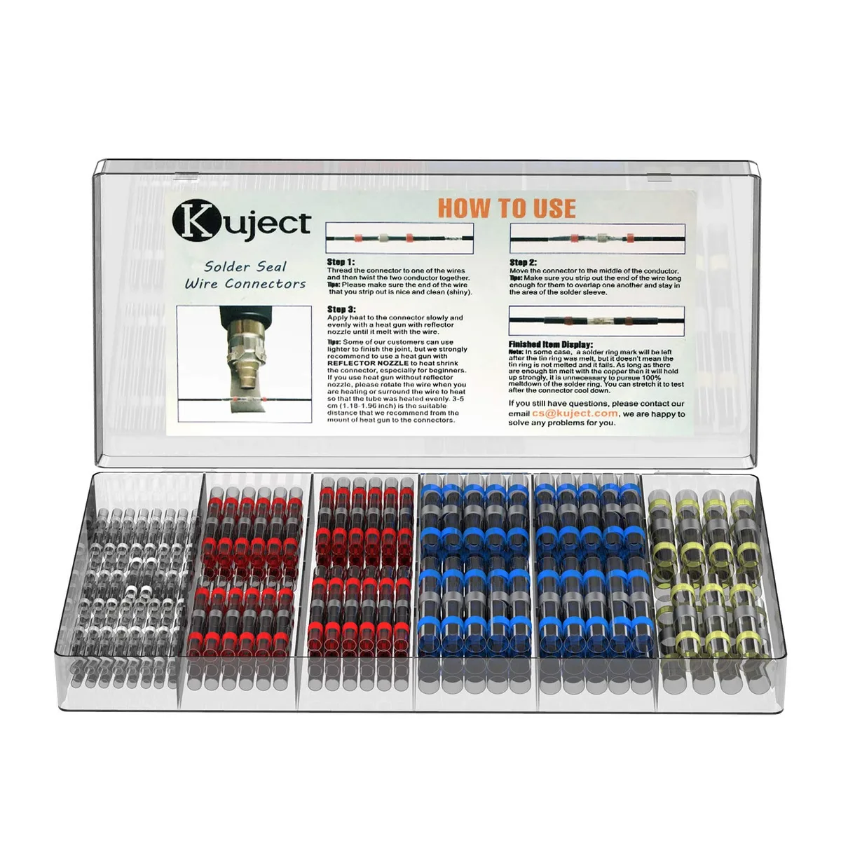  200PCS Solder Seal Heat Shrink Butt Connectors Waterproof Wire Connectors Kit — product photo