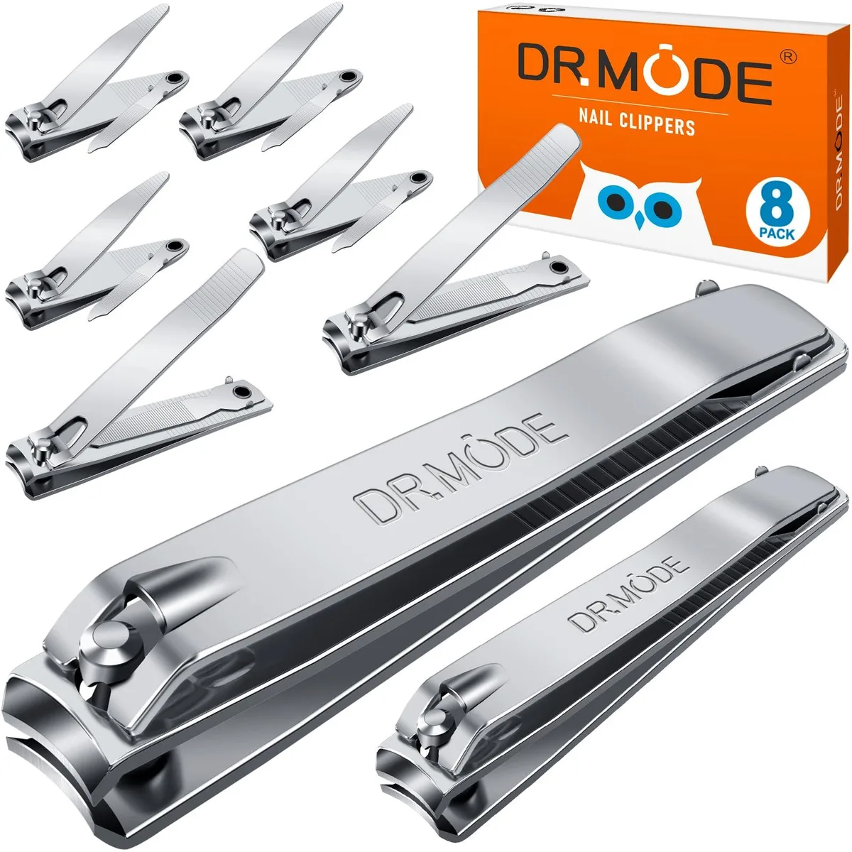  DRMODE nipper 8 Pack Silver Stainless Steel Curved Trimmer — product photo