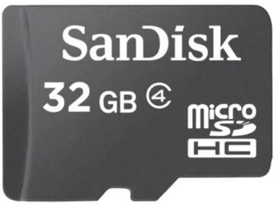 SanDisk SanDisk SDSDQ-032G 32GB microSDHC memory card — product photo