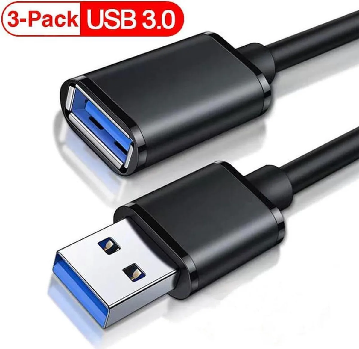 Aomoproing Aomoproing 3 Pack USB 3.0 A Male to A Male Cable 1.5FT — product photo