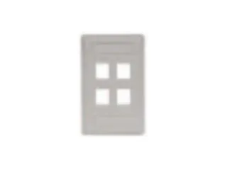 Hubbell Incorporated Hubbell Incorporated IFP14GY 4-port keystone faceplate telephone accessory — product photo