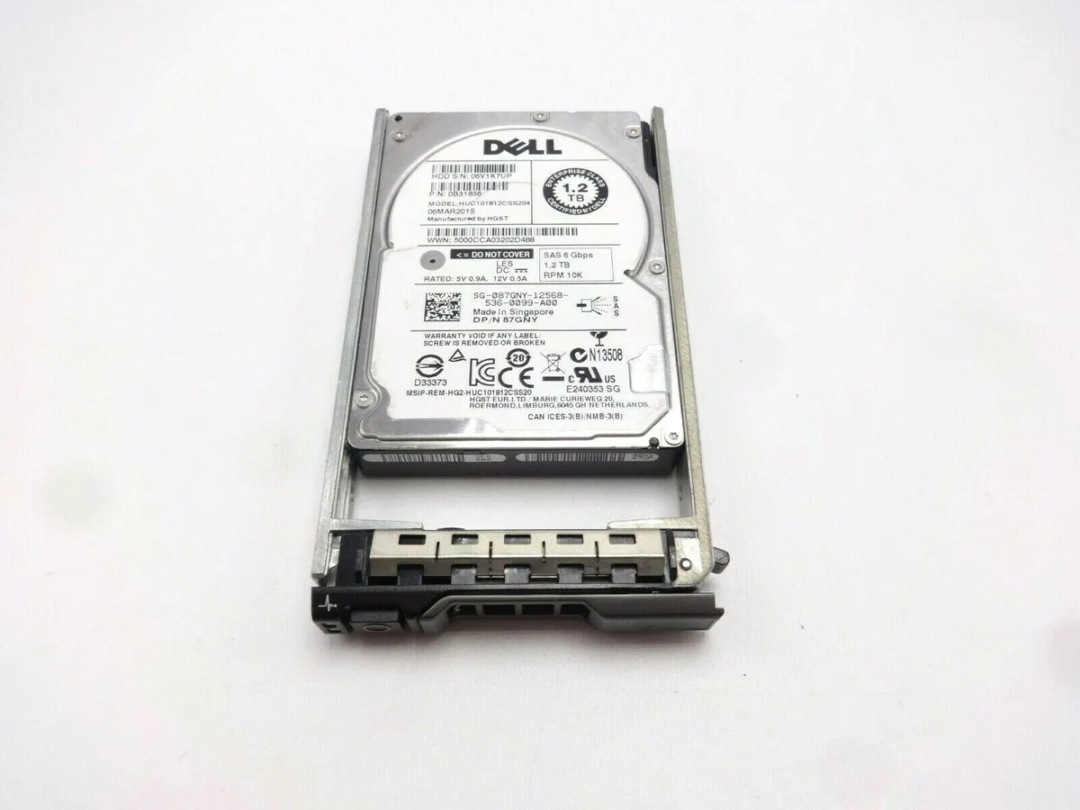 DELL DELL 87GNY 1.2TB SAS 6G 10000 RPM 2.5" internal hard drive — product photo