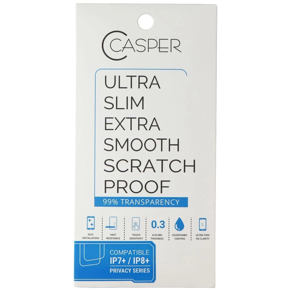 Casper Casper Privacy Tinted Tempered Glass Cover iPhone 8 Plus/7 Plus — product photo