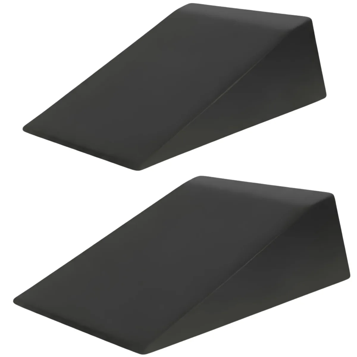 Black 14-inch rubber-grip slant board with 15-degree bevel, textured non-slip surface