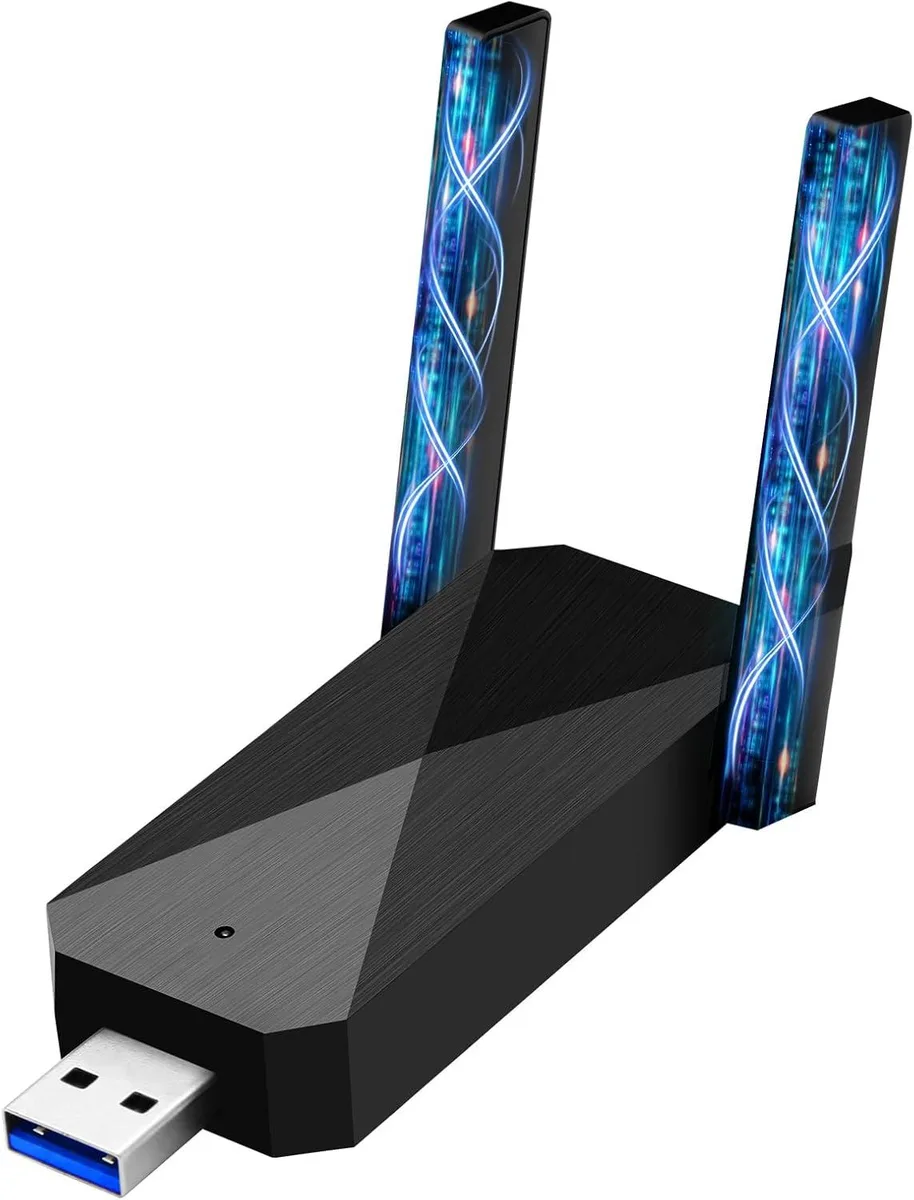 FLEANE FLEANE WiFi 6 USB Adapter AX1800 Dual Band 2.4/5.8 GHz High Gain Antenna WPA3 Driver-Free — product photo