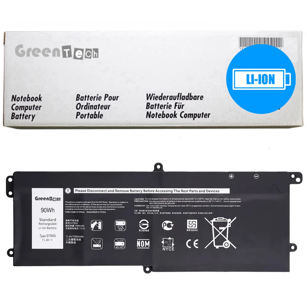 NShi NShi DT9XG laptop battery for Alienware Area-51M R1 R2 11.4V 90WHR 7895mAh — product photo