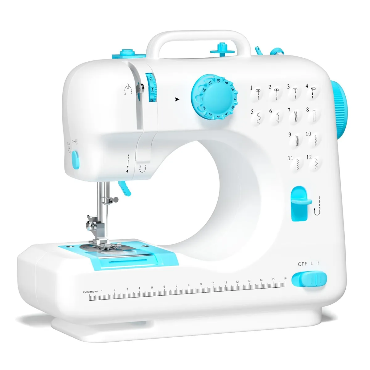 DNBeffulgent DNBeffulgent SP-505NEW Sewing Machine Blue 12 Stitches — product photo