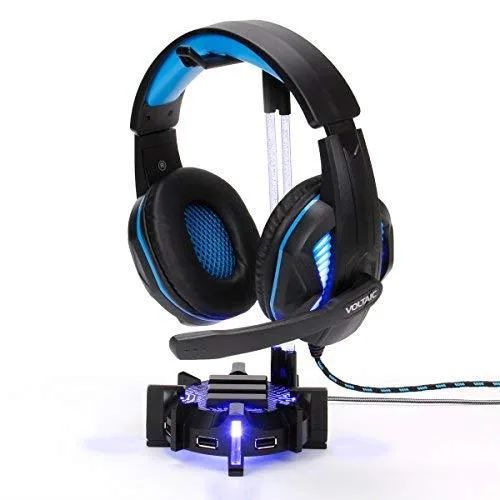 ENHANCE ENHANCE ENPCGHH100BKEW headset stand 4 USB 2.0 7 LED modes — product photo