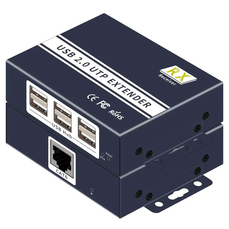 Lenkeng Technology Co,. Ltd Lenkeng Technology Co,. Ltd USB 2.0 Extender 150M 6 Ports Black — product photo