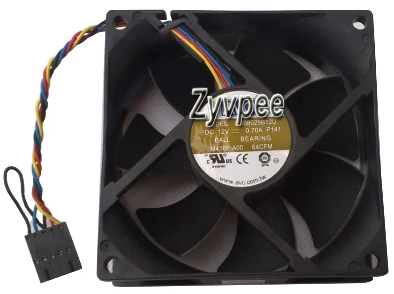 Zyvpee Zyvpee DS08025B12U 80mm 4-wire server fan — product photo