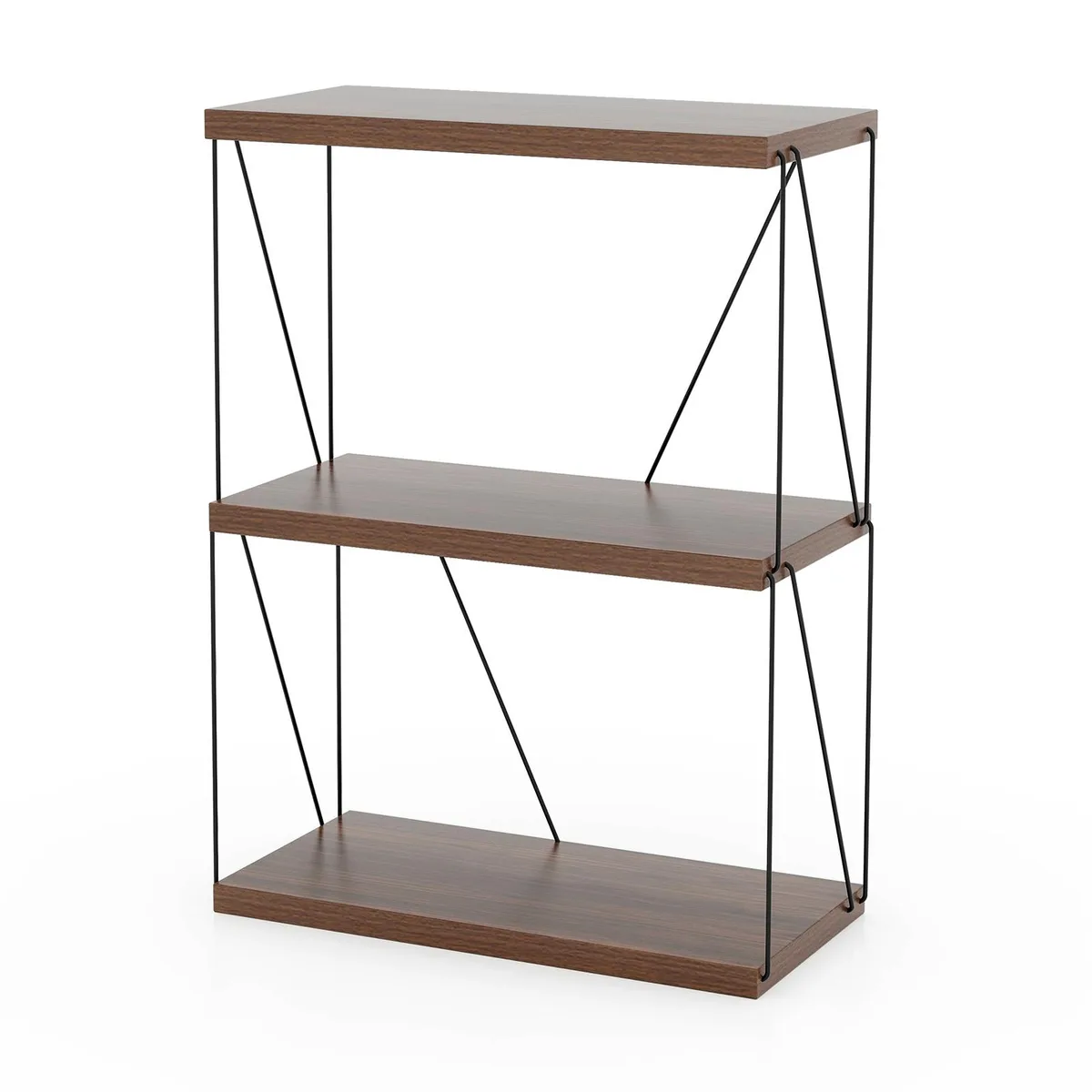 SlickBlue SlickBlue 3-Tier Bookshelf Walnut 24 x 11.5 x 32.5 — product photo
