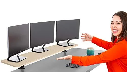 Stand Steady Stand Steady 55 Inch Clamp On Desk Shelf Maple — product photo