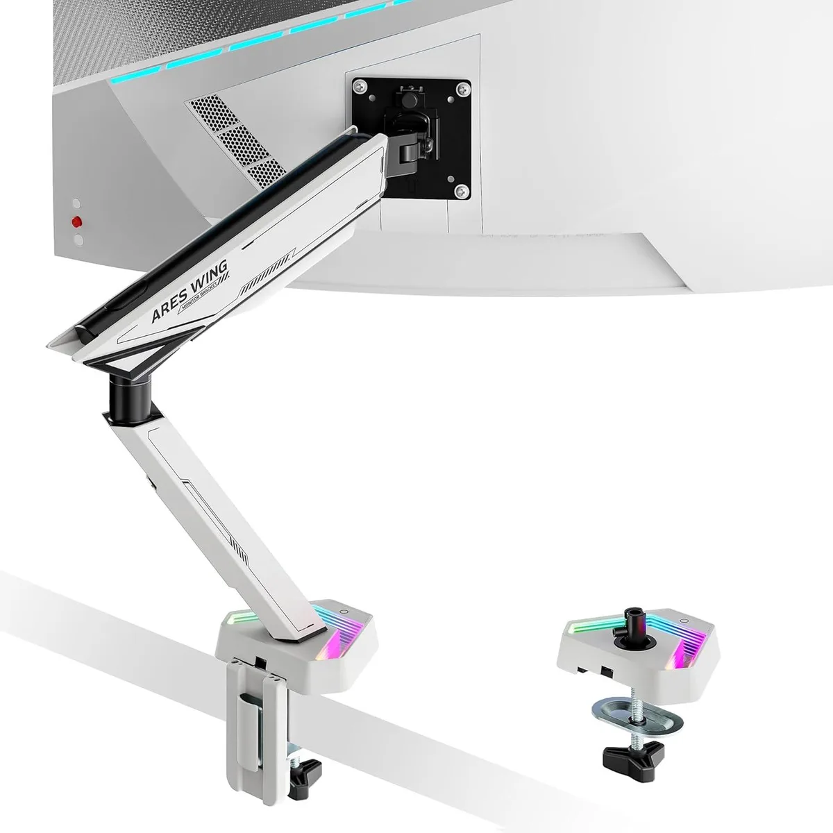BFKK BFKK RGB Single Monitor Arm 17-45" 35.2 lbs White — product photo