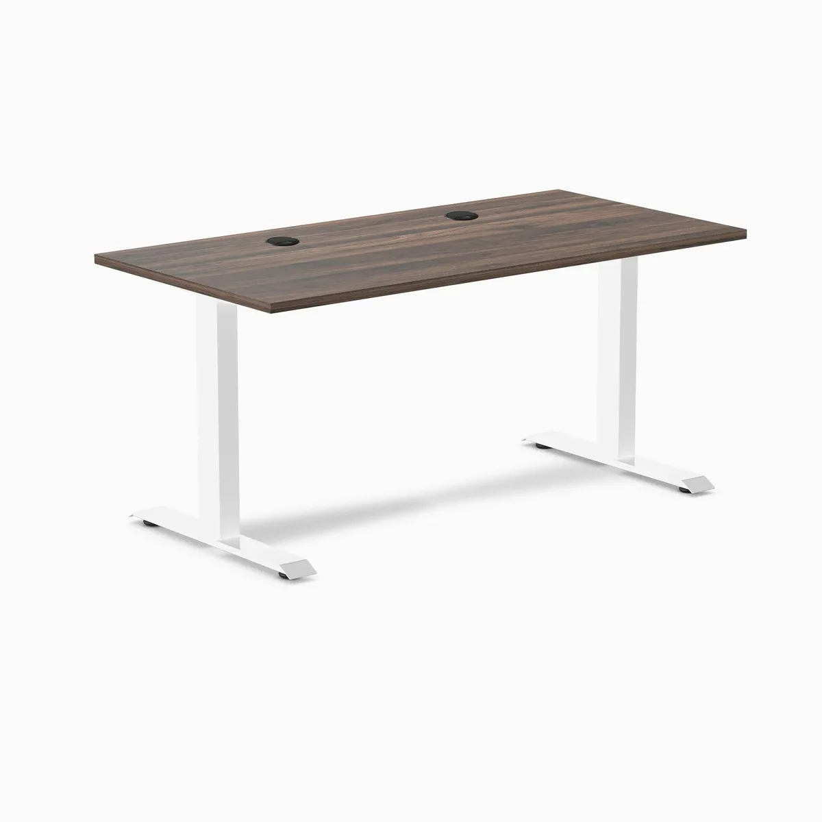 Desky Desky Zero Laminate Office Desk 59 x 29.5 in Jarrah Legno White — product photo