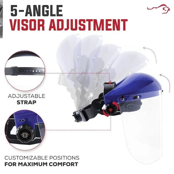 BISON LIFE BISON LIFE BIS-HGF-18 Face Shield 7.6 in Blue — product photo