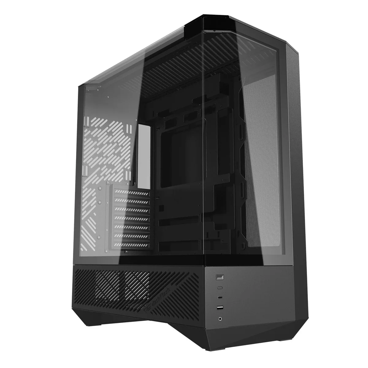 darkFlash darkFlash DY460 ATX Mid-Tower PC Case, Dual-Chamber, Back-Connect, Triple Tempered Glass, Black — product photo