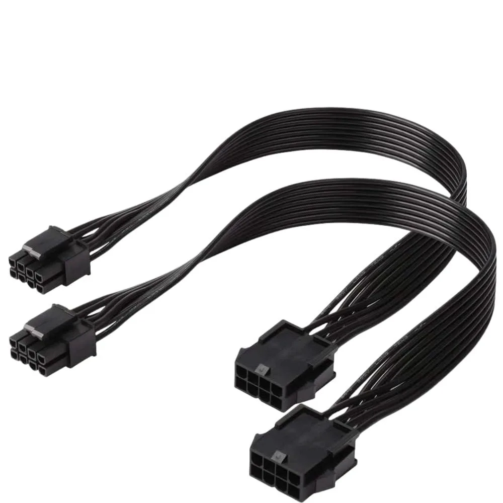 Vszerda Vszerda CPU 8 Pin (4+4) Extension Cable 9.5-inch 24cm 18AWG 400W 2pcs Black — product photo