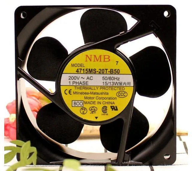Fans Fans 4715MS-12T-B50Size 120×120×38 mm 115 V 2600 RPM 88.25 CFM case fan — product photo