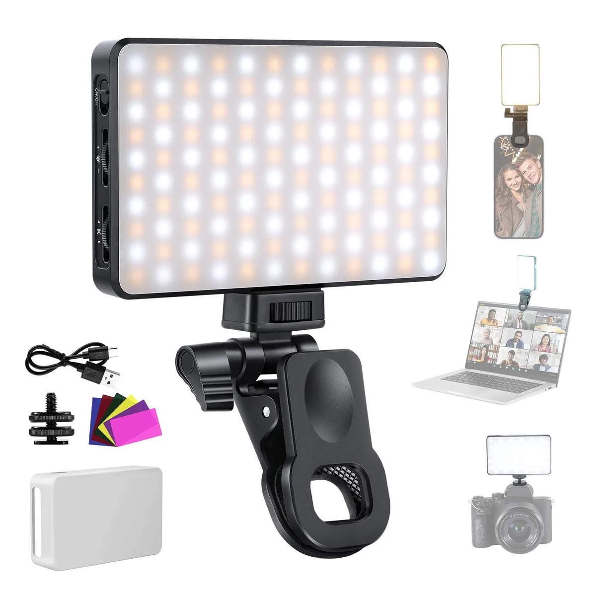 Neewer TS04 LED Selfie Light 2500-9000K CRI95+ 120 LED 3000mAh — product photo