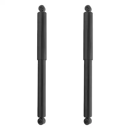 Unity rear shock absorber kit, two silver cylindrical units in box