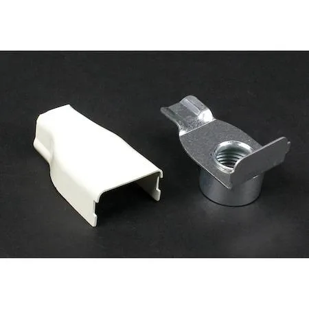 Ivory steel elbow conduit connector for raceway systems