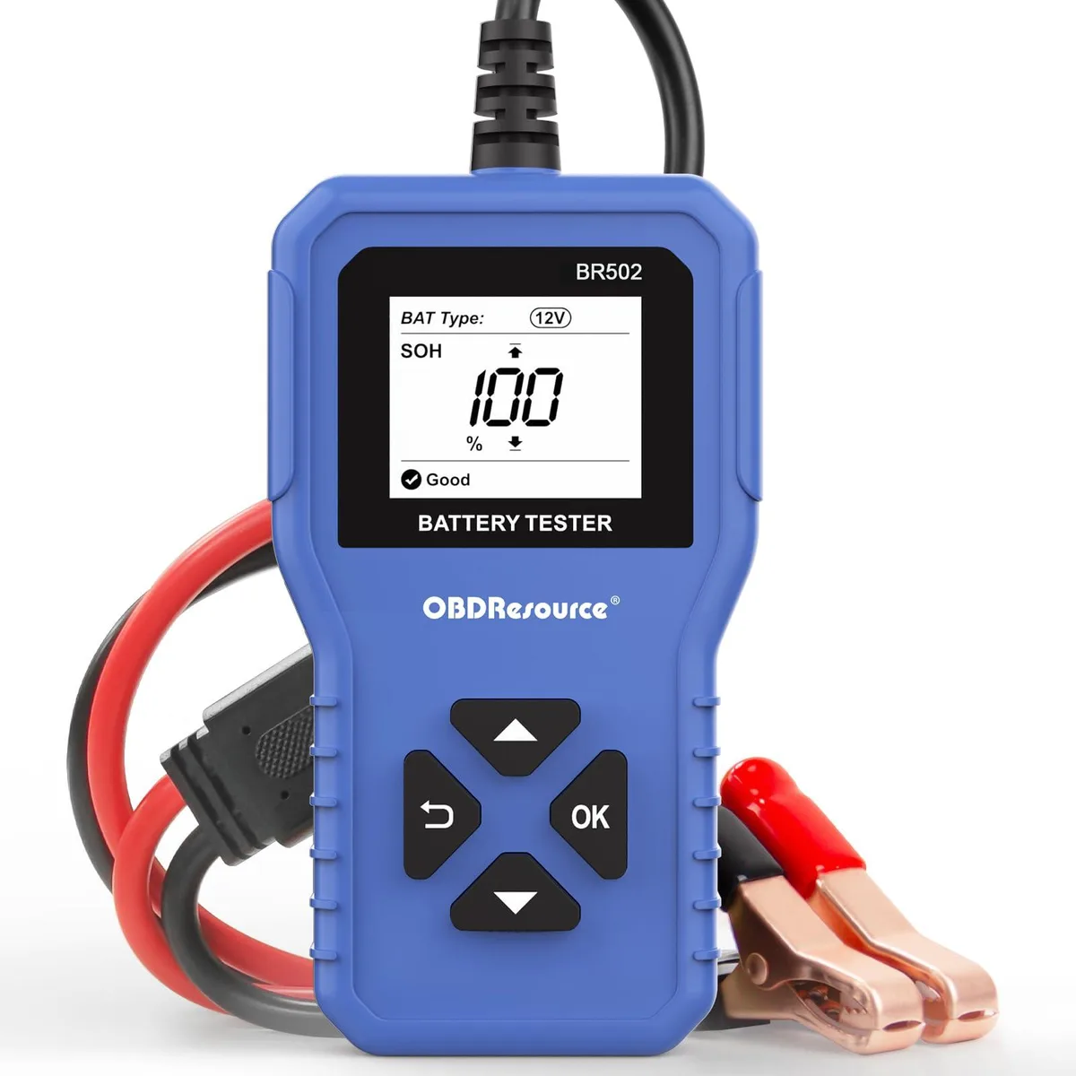  OBDResource BR502 6V 12V 24V 100-2000 CCA Battery Analyser — product photo
