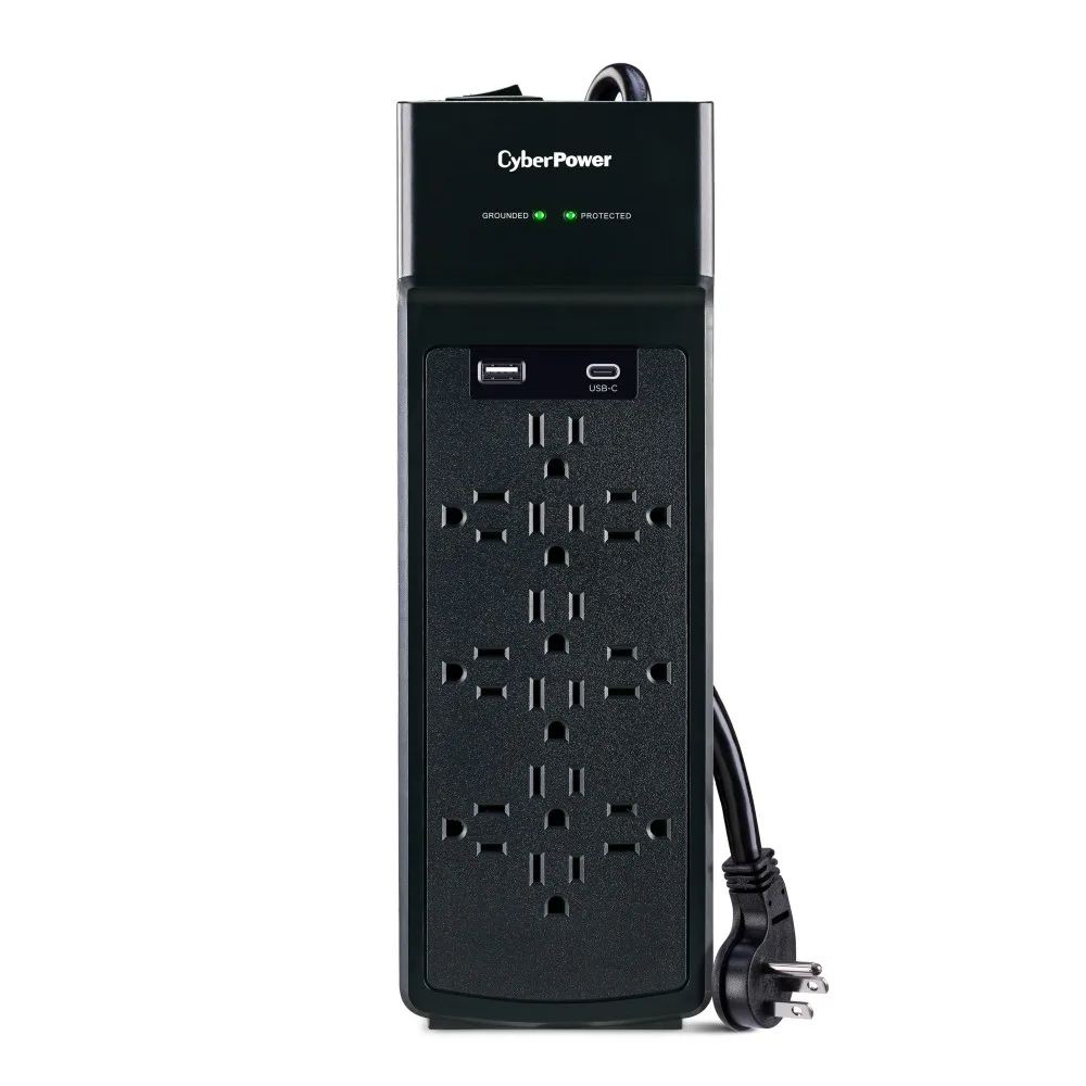CyberPower CyberPower CSP1206UC surge protector 12 outlets 3000 J 6 ft cord — product photo