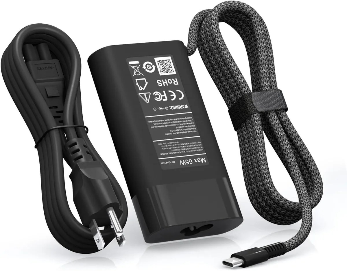 FLEANE FLEANE 65W USB-C Slim Charger for HP Spectre x360 Envy EliteBook — product photo