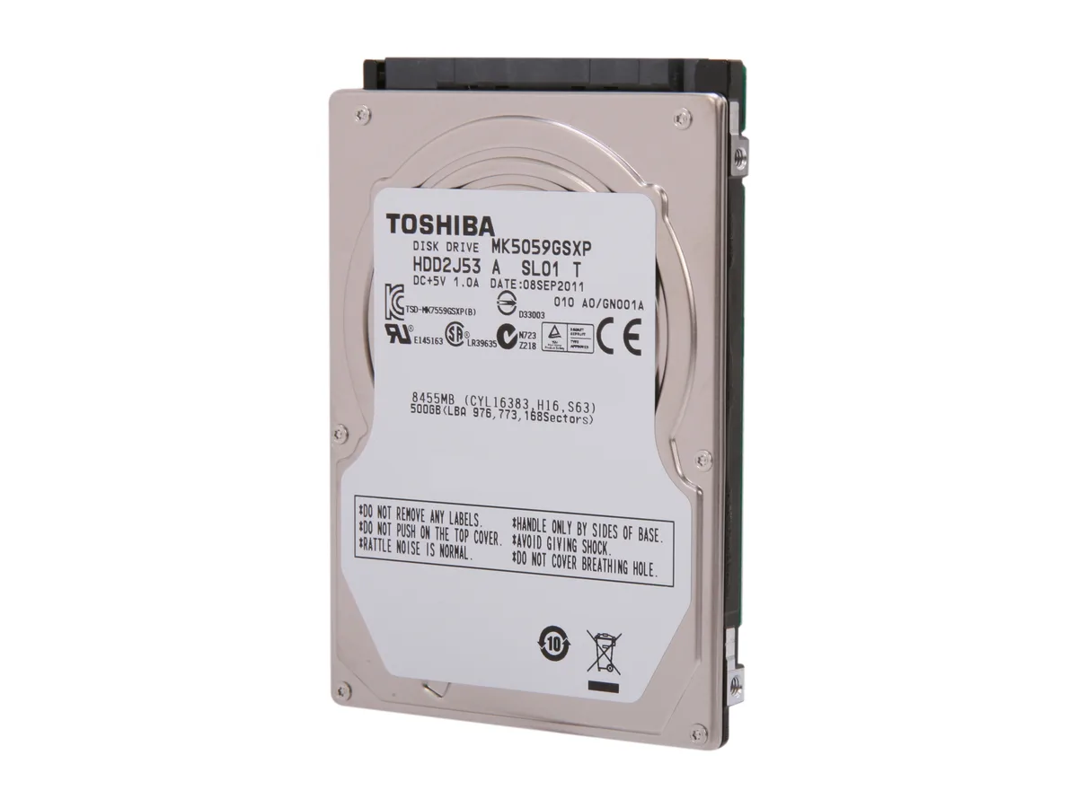 Toshiba Toshiba MK5059GSX 500GB 2.5" SATA laptop hard drive — product photo