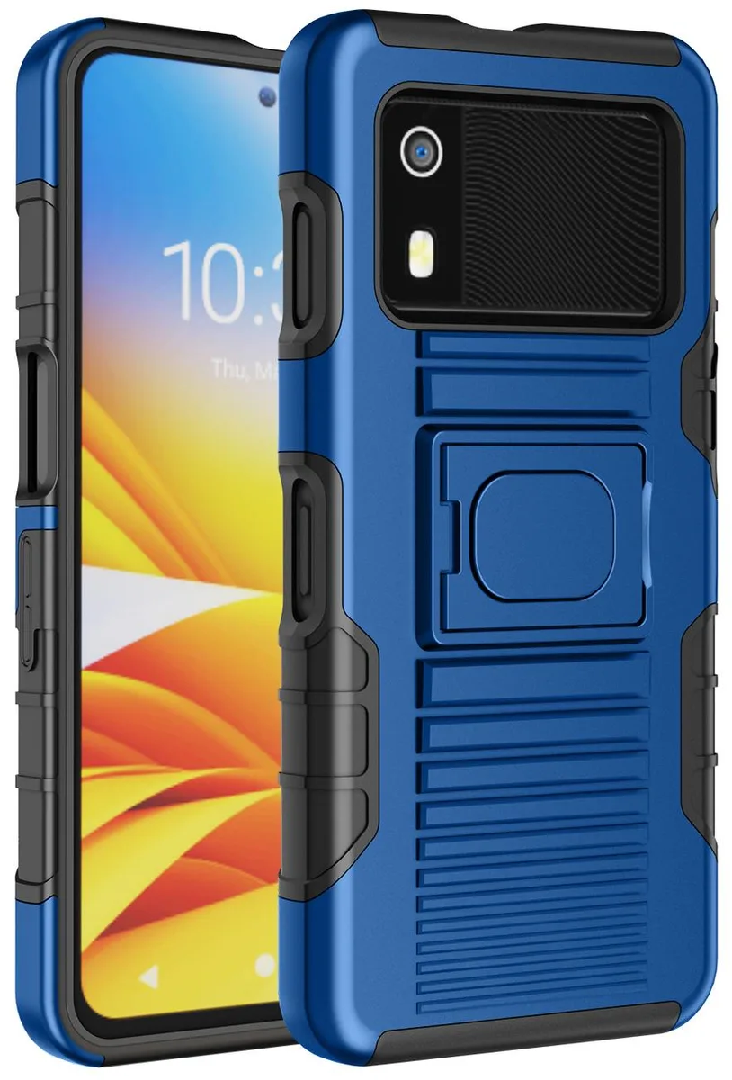 Nakedcellphone Nakedcellphone Rugged Hybrid Ring-Grip Stand Case for Zebra EM45 RFID Mobile - Blue — product photo