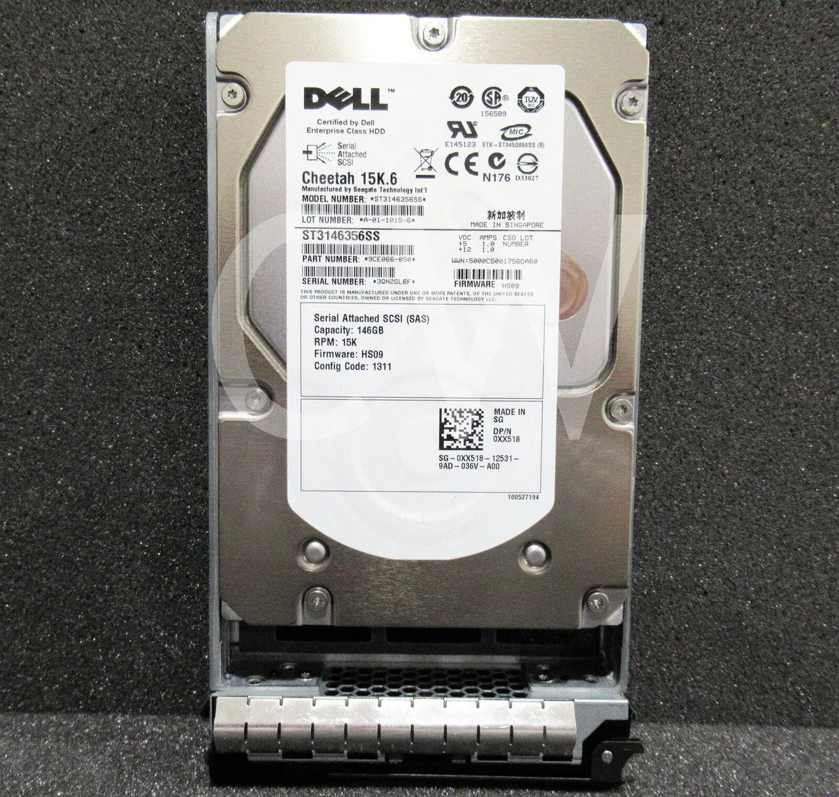 DELL DELL ST3146356SS 146GB 15000RPM SAS 3.5in internal hard drive — product photo