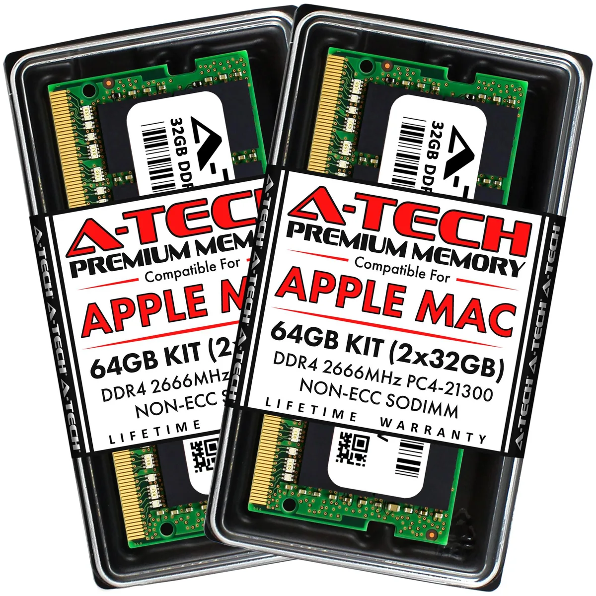 A-Tech A-Tech 64GB Kit (2x32GB) DDR4 2666MHz SODIMM 260-Pin Memory Upgrade — product photo