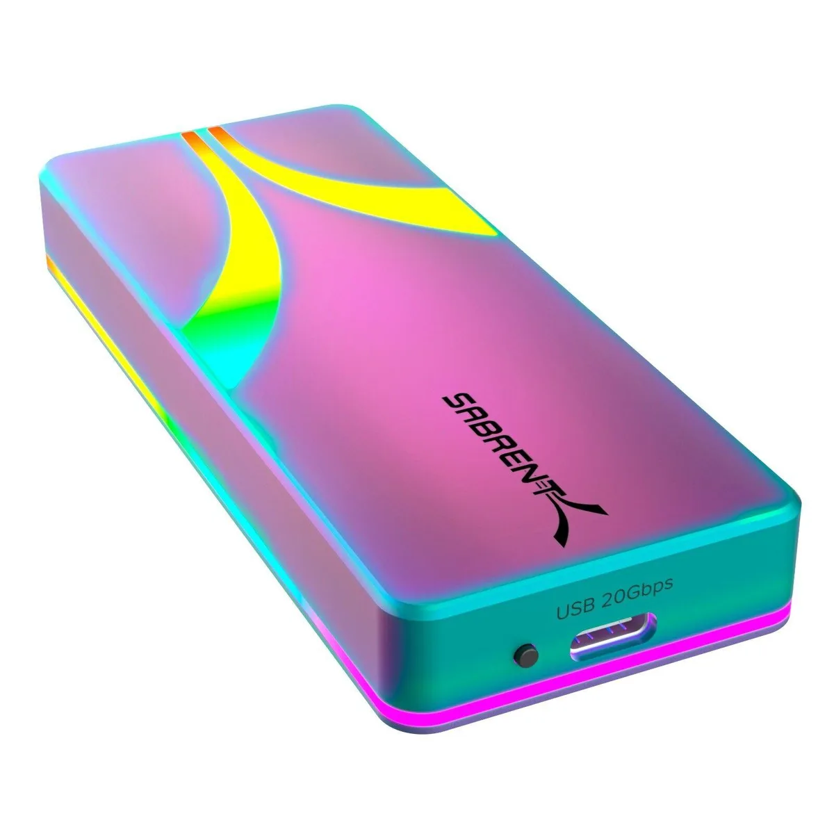 Sabrent Sabrent Rocket RGB USB-C 20Gbps M.2 SATA/NVMe Enclosure Special Edition — product photo