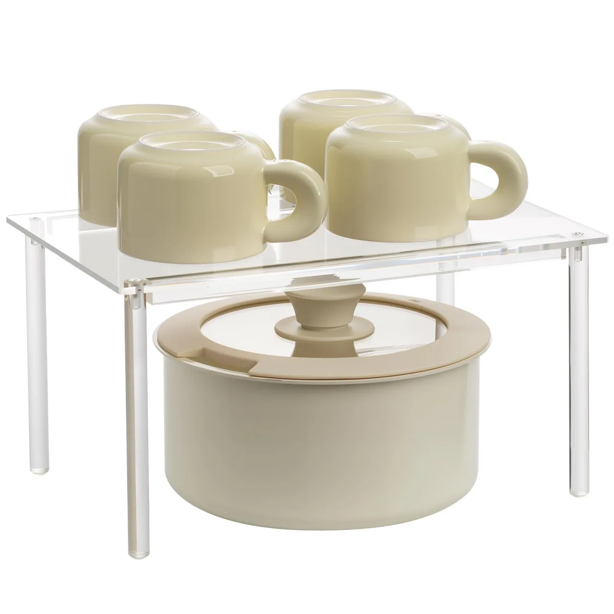  HENABLE spa001 Acrylic Storage Shelf 17" 11 gal White — product photo