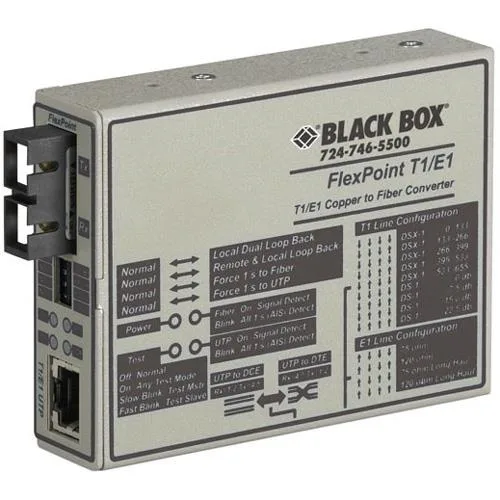 Black Box Corporation Black Box Corporation Flexpoint T1/E1 to Fiber Line Converter — product photo