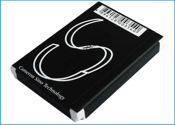 Rectangular black replacement battery with label showing model numbers 401, 405, 601