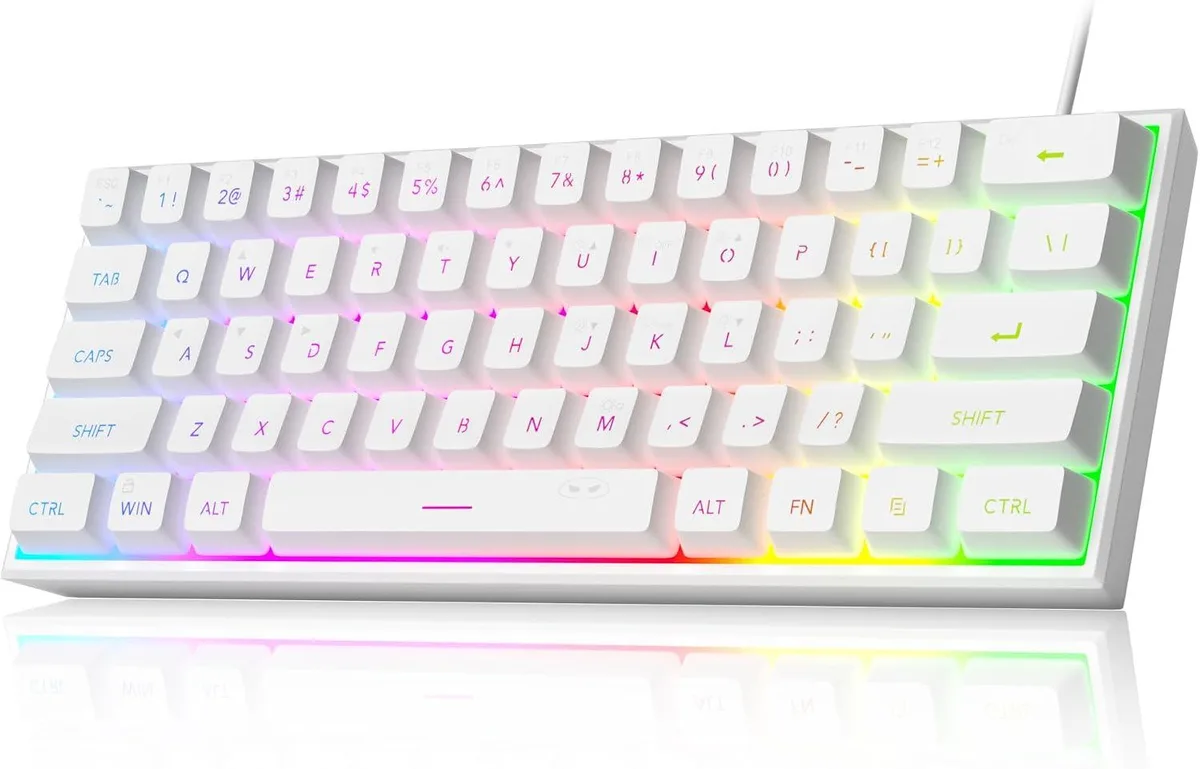 TUKO TUKO TS91 60% 61-key gaming keyboard White — product photo