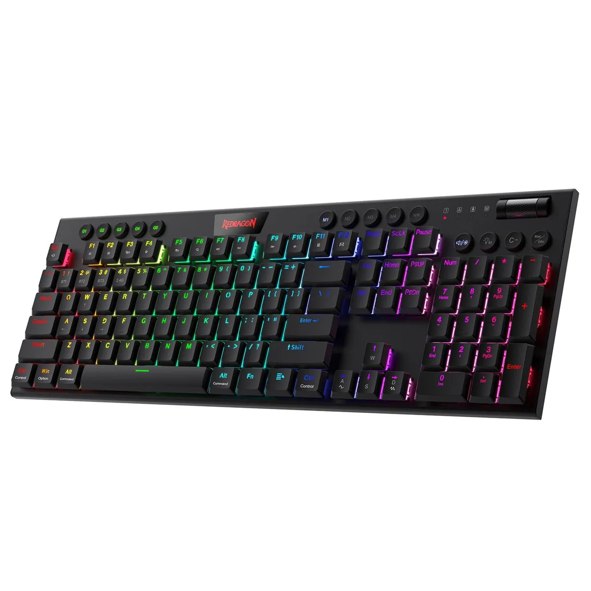  Redragon K618 Pro Horus 3-Mode Wireless RGB Gaming Keyboard Linear Red Switch — product photo