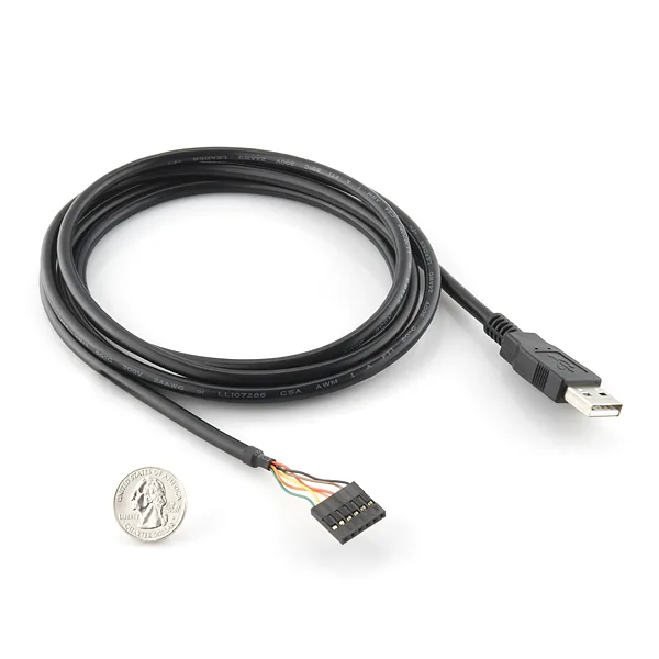 SparkFun Electronics SparkFun FTDI Cable 5V .1" 6-pin USB to Serial (TTL level) converter — product photo